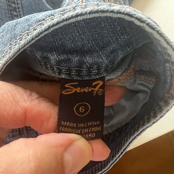 Seven7 Blue Denim with Orange Stitching Size 6 (E3) - Picture 10 of 10